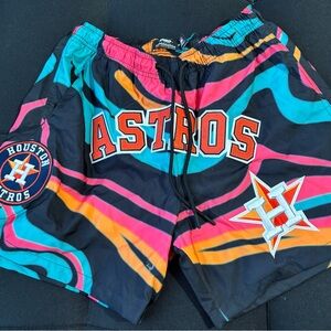 Pro Standard Houston Astros Colorful MLB Baseball Shorts